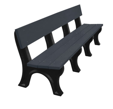 BENCH LANDMARK BACKED 96 BK LEG CHAR SEA